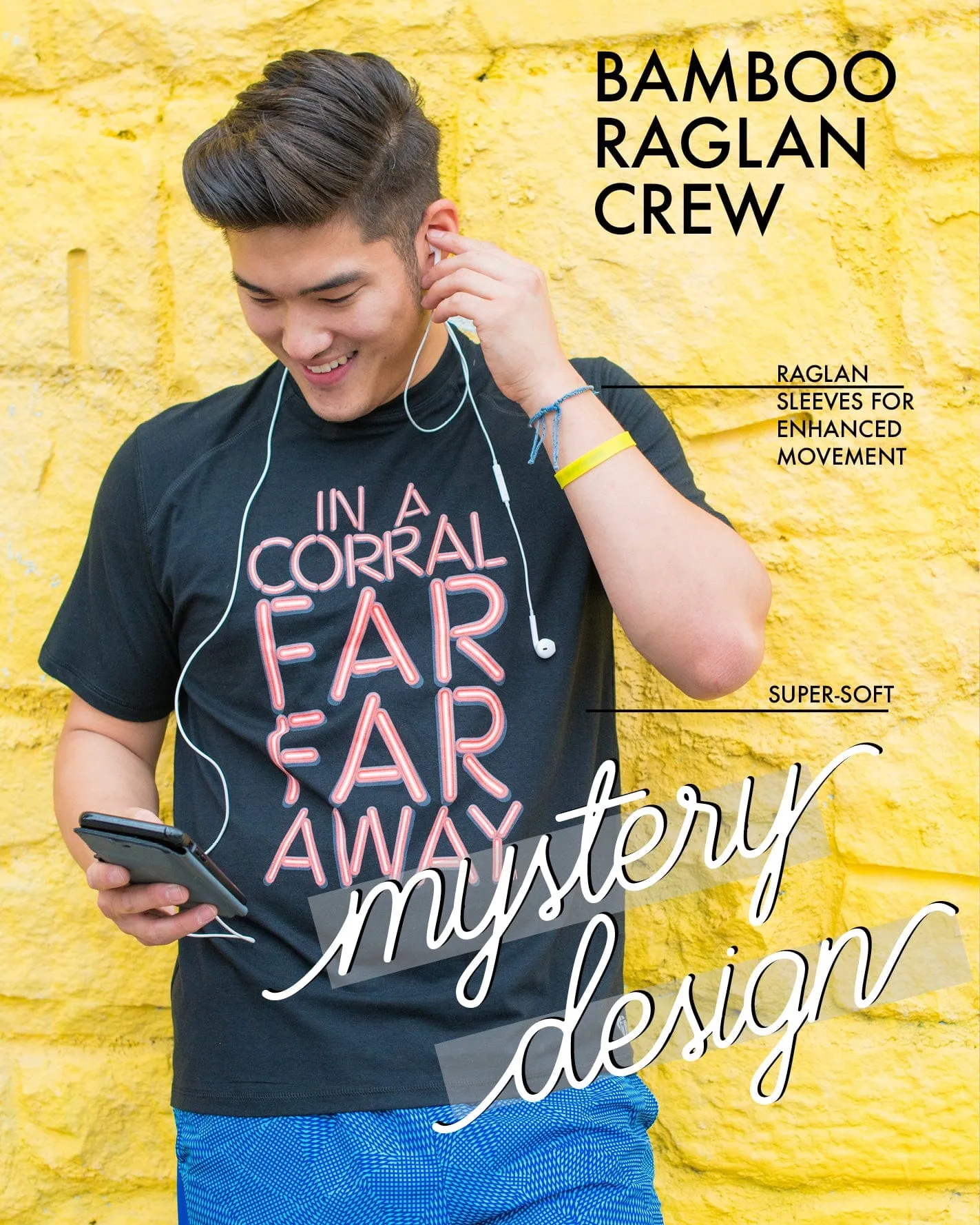 Mystery Miscellaneous Design Men's Raglan Crew
