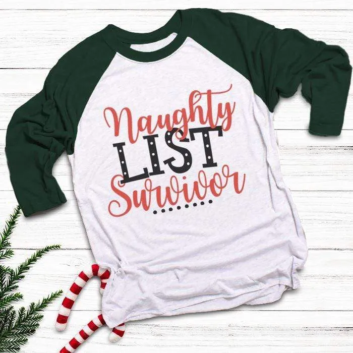 Naughty List Survivor Raglan