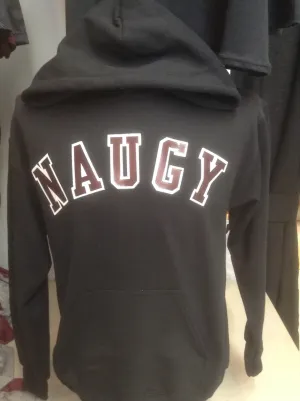 Naugy Twill Lettered Hooded Sweatshirt
