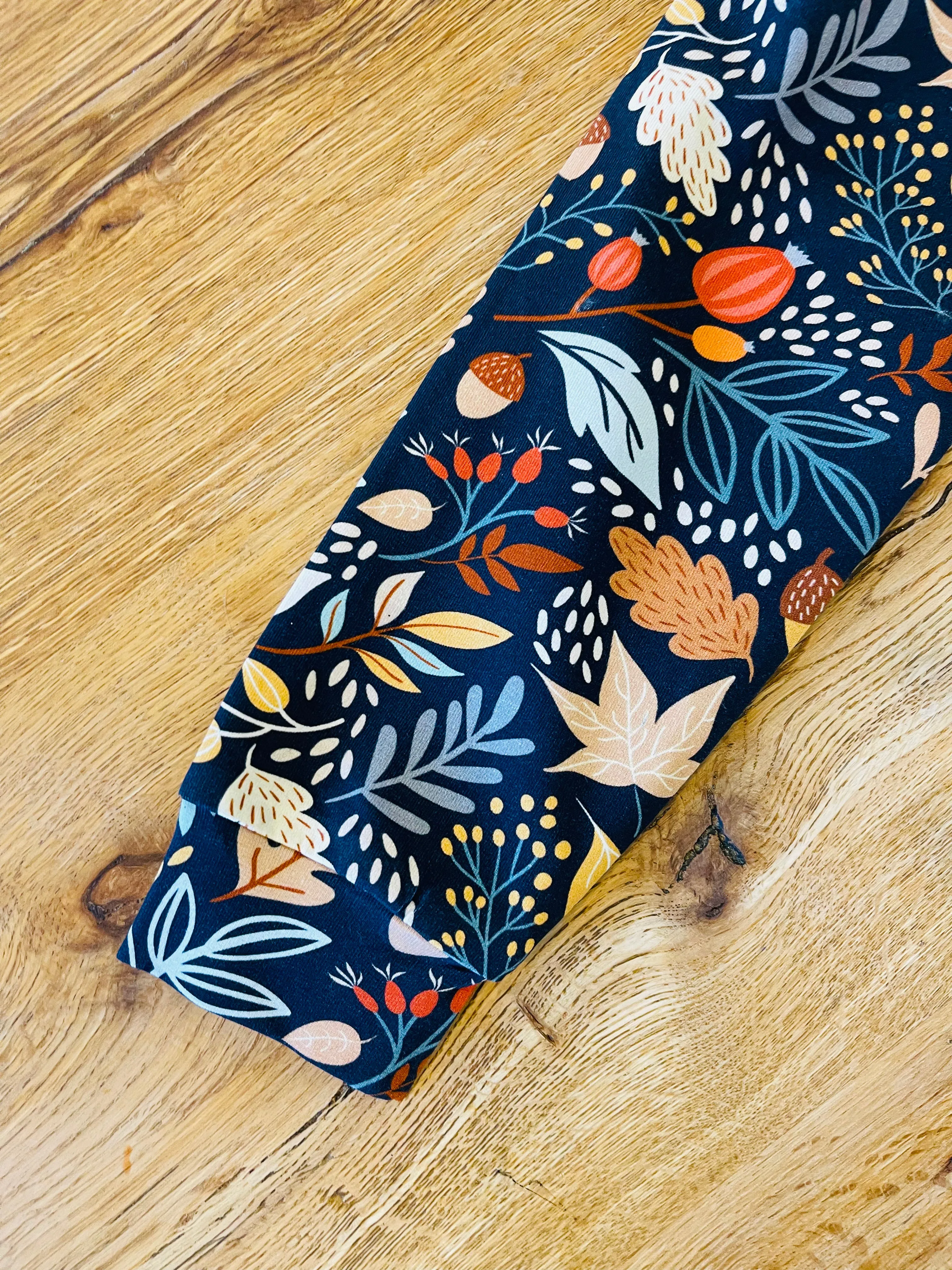 Navy Leaves Hoodie