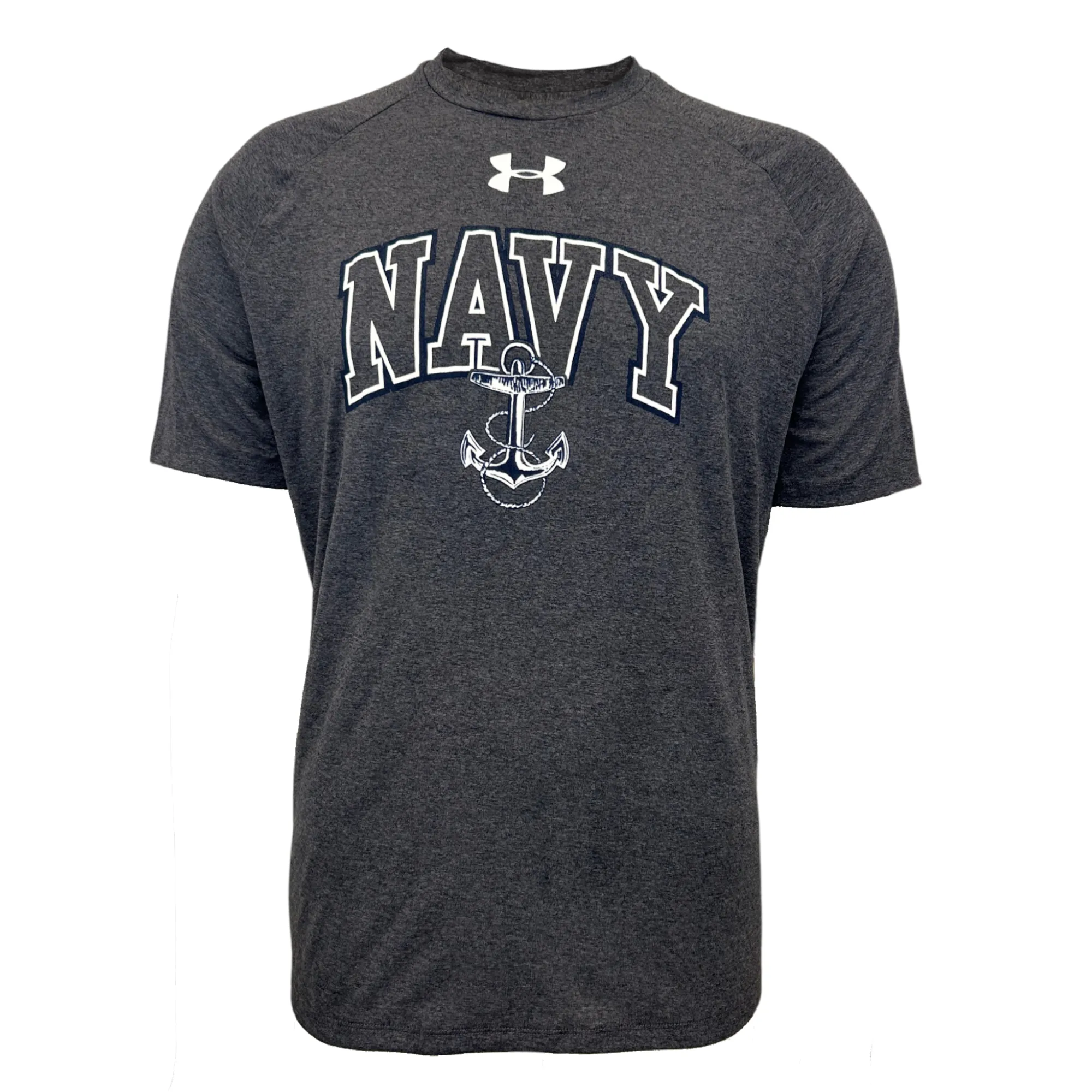 Navy Under Armour Arch Anchor Tech T-Shirt (Grey)