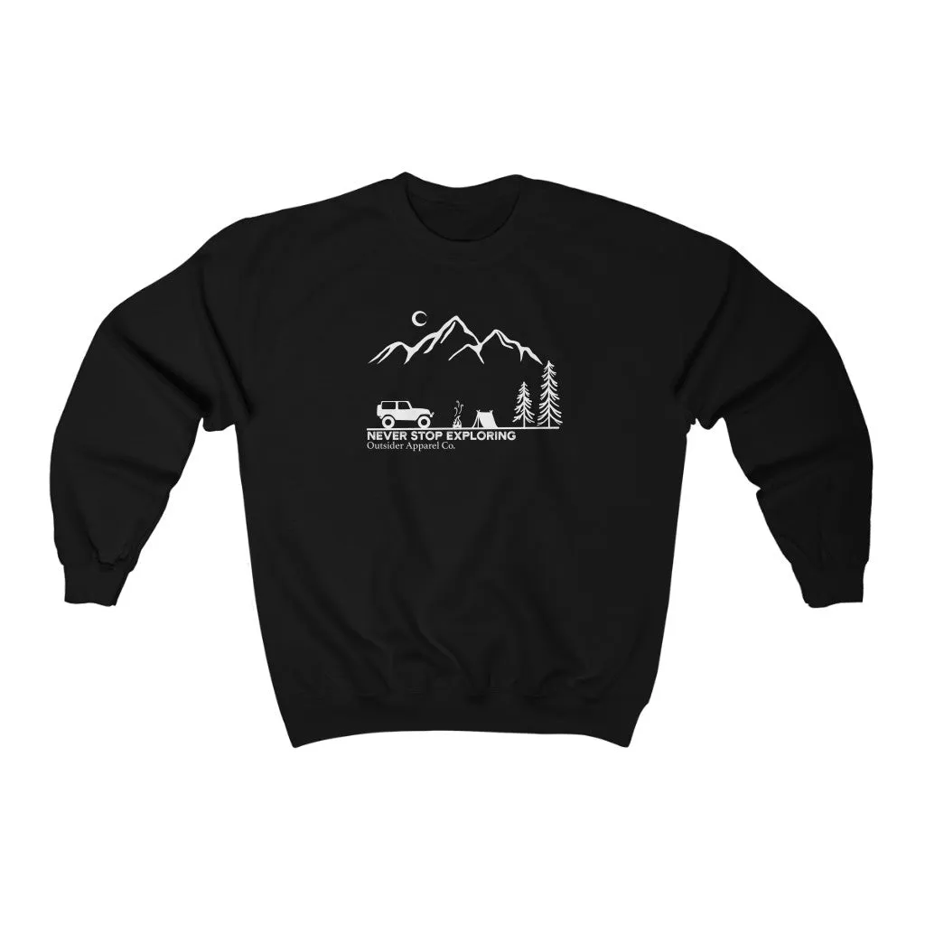 Never Stop Exploring Crewneck