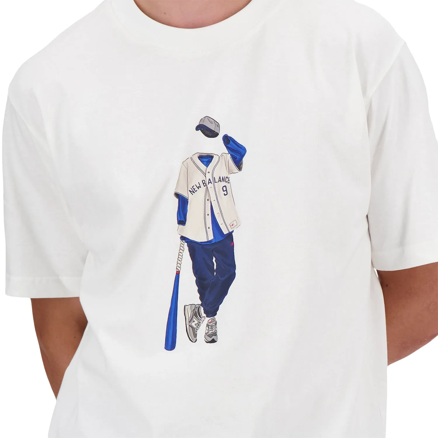 New Balance Men Athletics Baseball T-Shirt Sea Salt MT41577-SST