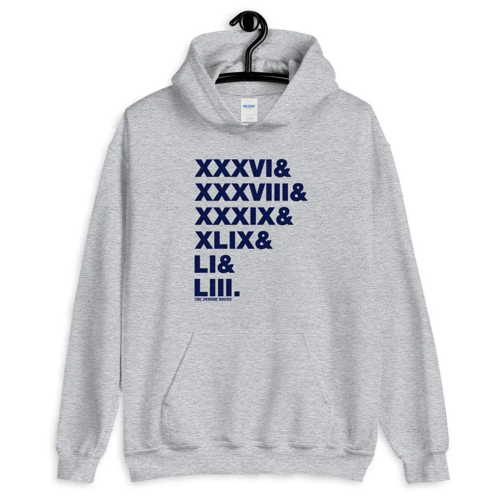 New England 6X World Champions Hooded Sweatshirt