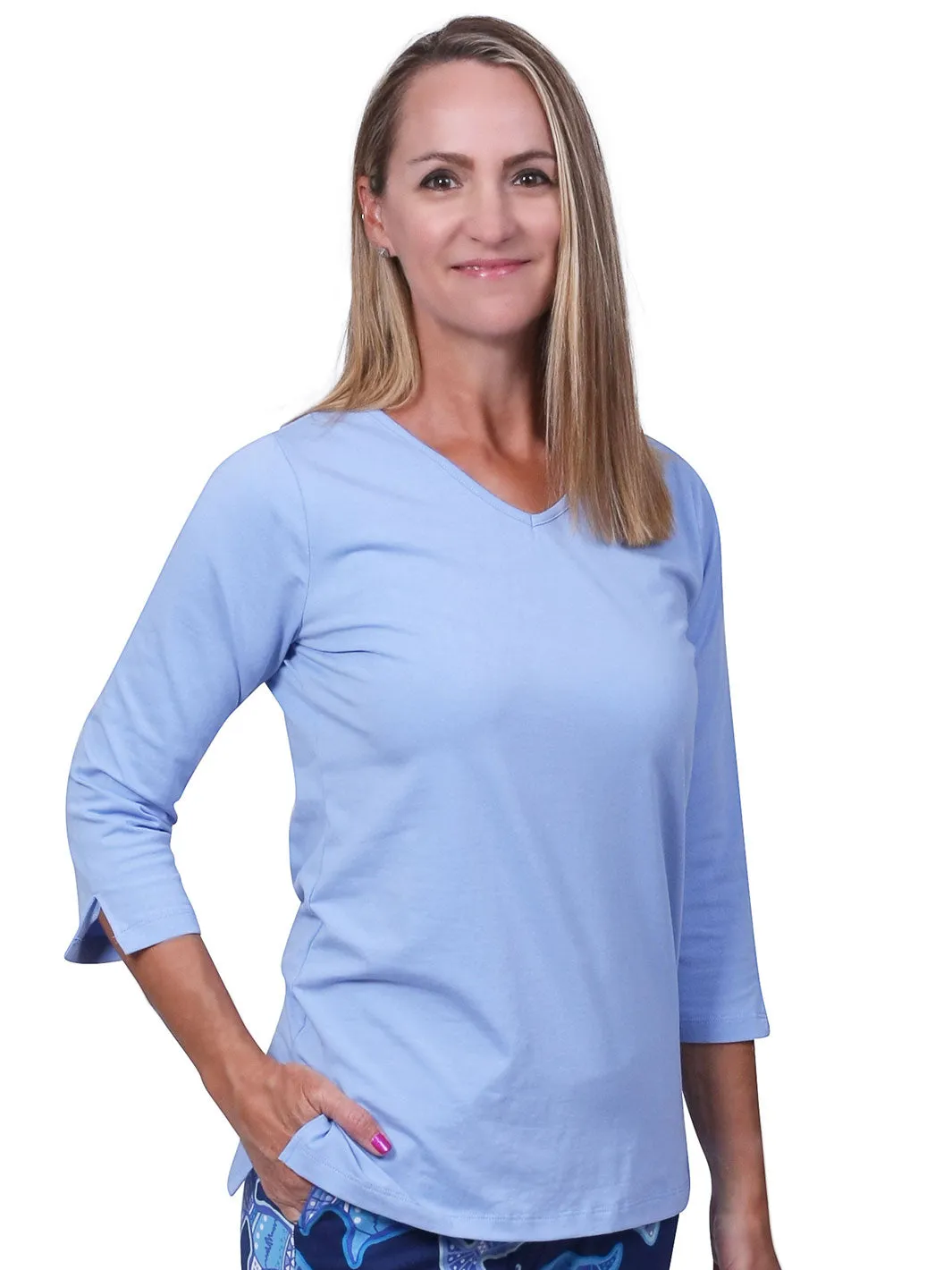 Nicole V-Neck Top Black