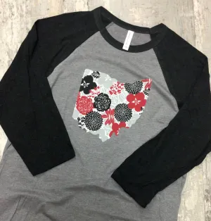 Ohio Plaid Merre Baseball Tee