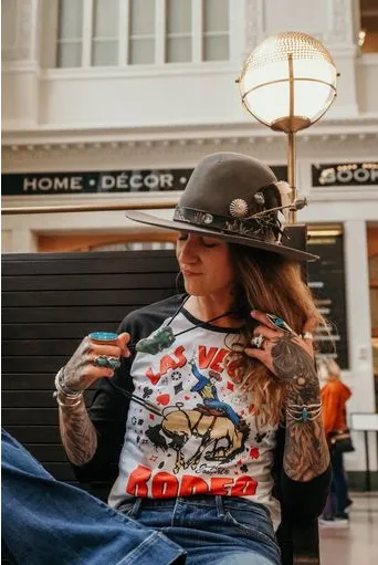 Original Cowgirl Clothing T-Shirts: Baseball Las Vegas Rodeo
