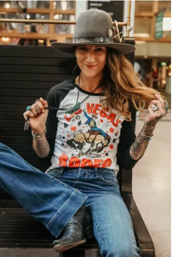 Original Cowgirl Clothing T-Shirts: Baseball Las Vegas Rodeo
