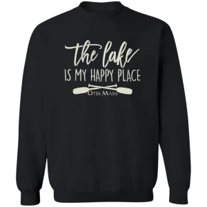 Otis Lake Happy Crewneck Pullover Sweatshirt