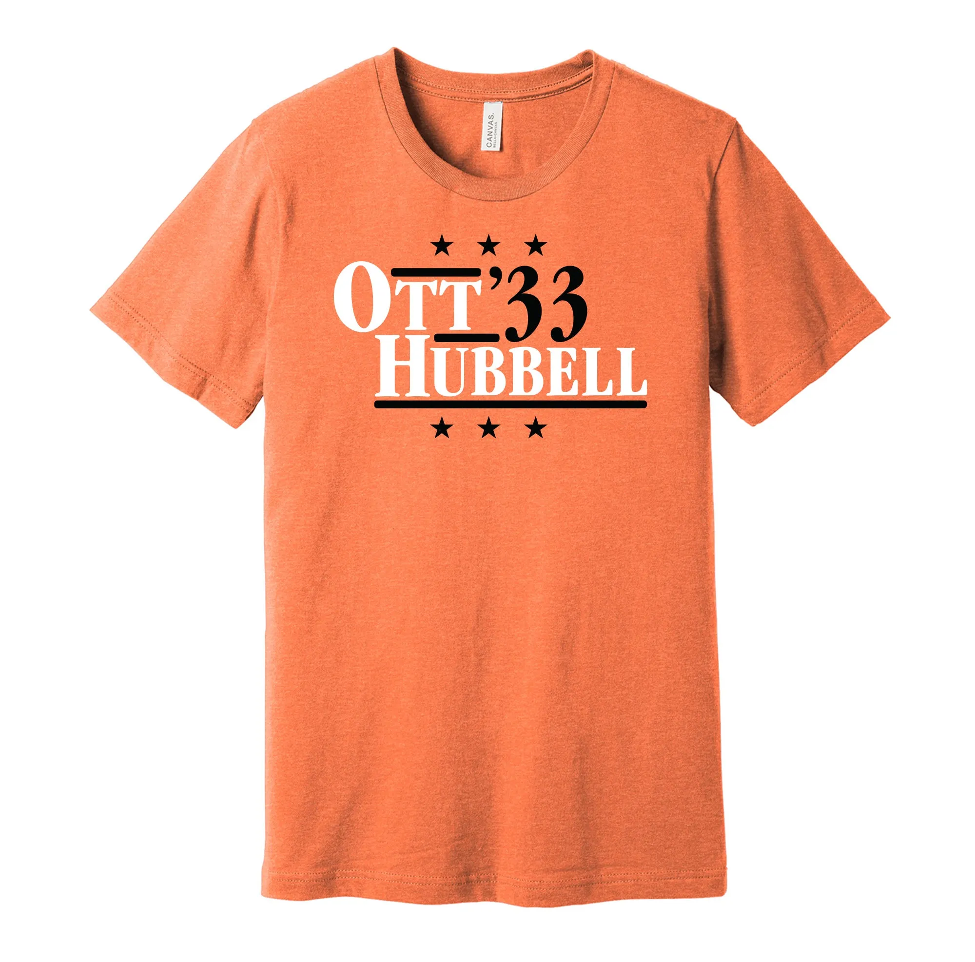 Ott & Hubbell '33 - San Francisco Baseball Legends Political Campaign Parody T-Shirt - Hyper Than Hype Shirts