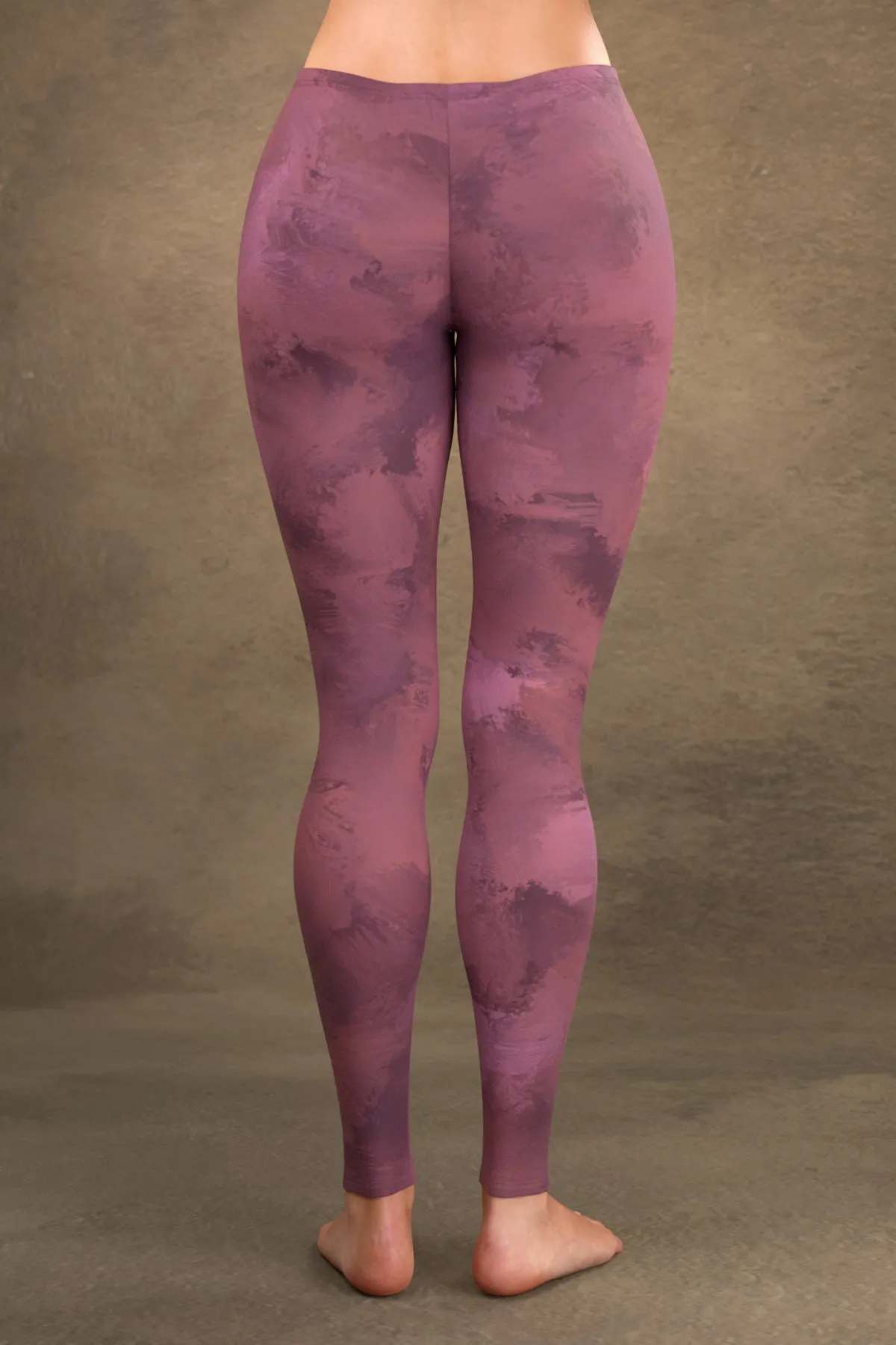 Painted Leggings: Plum