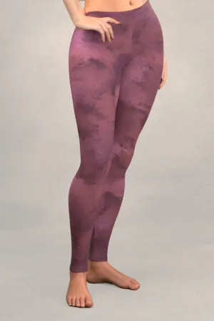 Painted Leggings: Plum