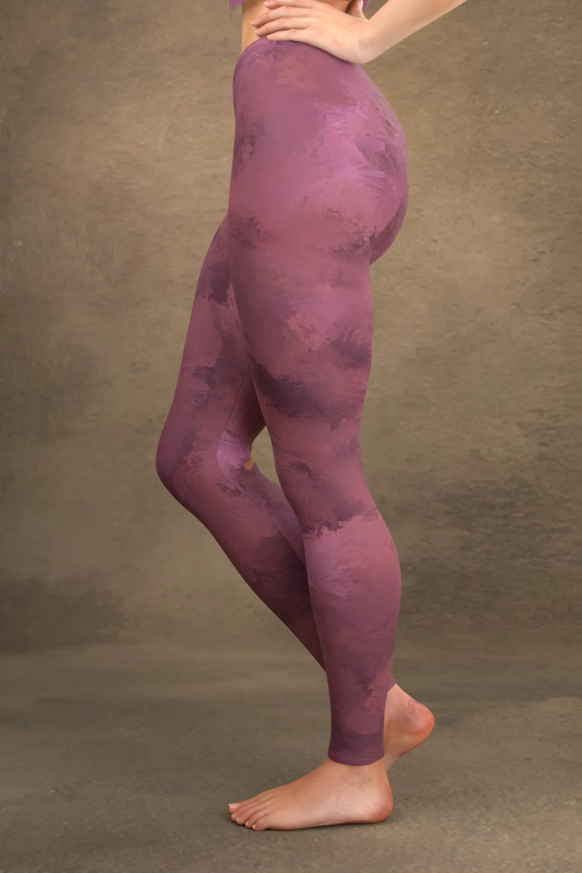Painted Leggings: Plum
