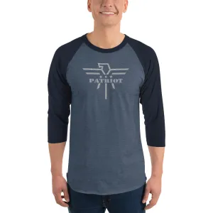 Patriot Eagle Grey 3/4 Sleeve Raglan T-Shirt