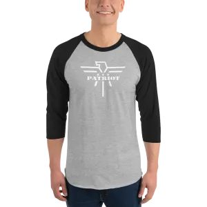 Patriot Eagle White 3/4 Sleeve Raglan T-Shirt