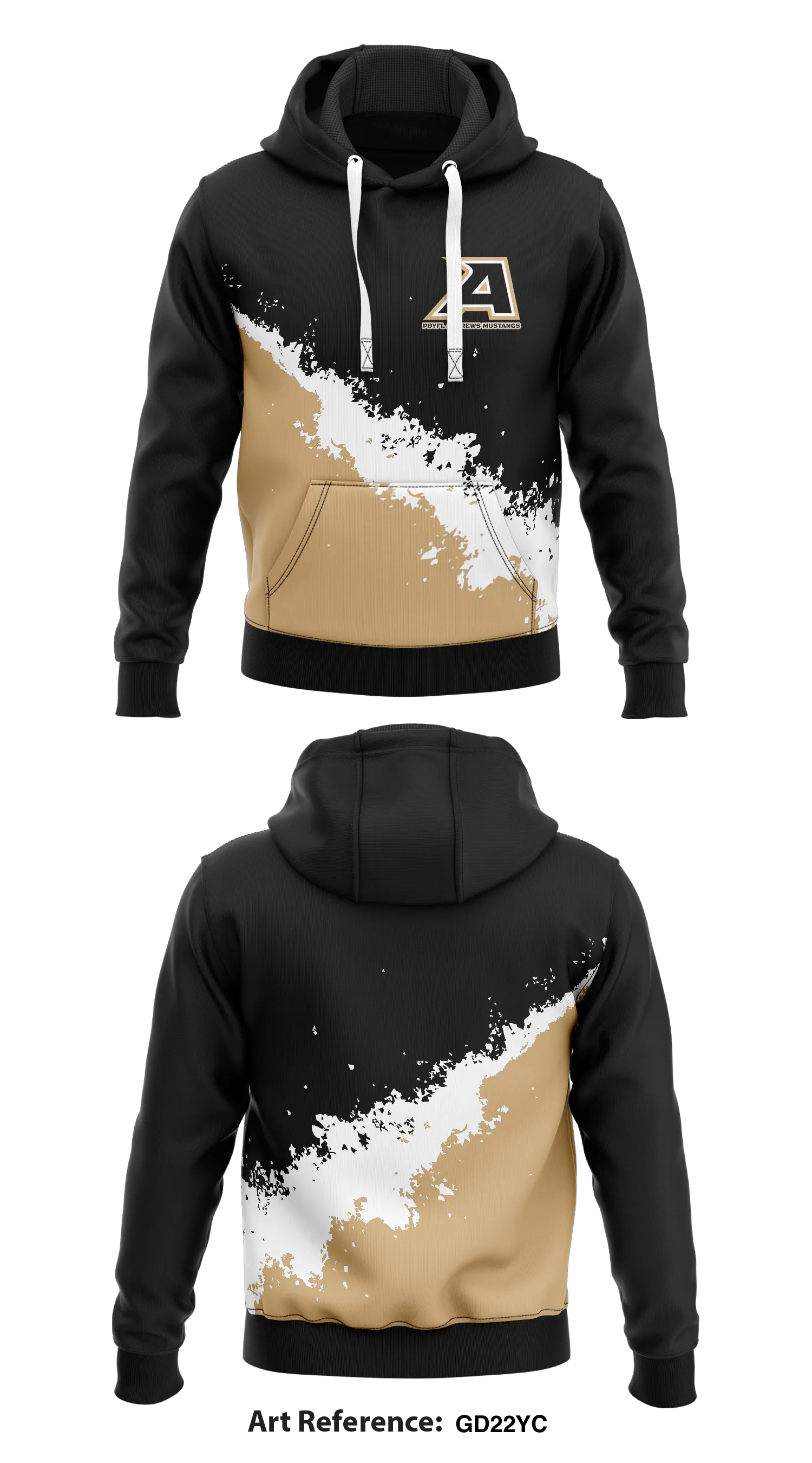 PBYFL Andrews Mustangs  Core Men's Hooded Performance Sweatshirt - gD22Yc