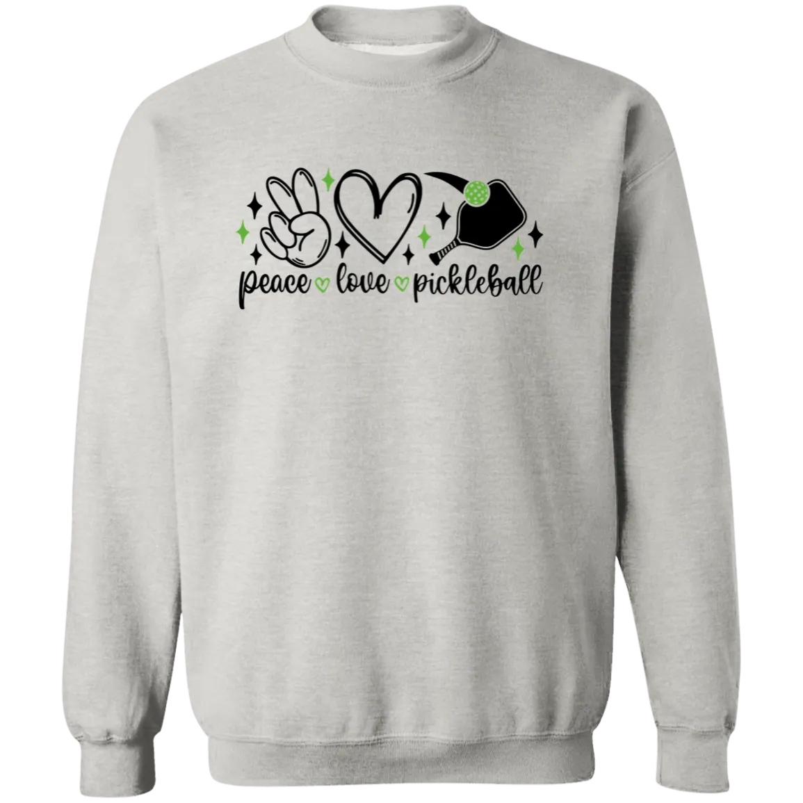Peace Love Pickleball Crewneck Pullover Sweatshirt