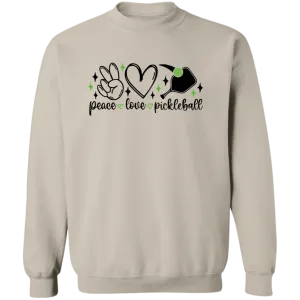 Peace Love Pickleball Crewneck Pullover Sweatshirt