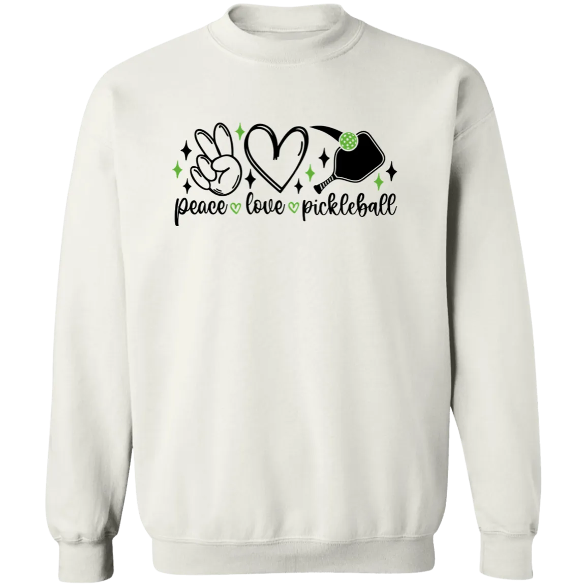 Peace Love Pickleball Crewneck Pullover Sweatshirt