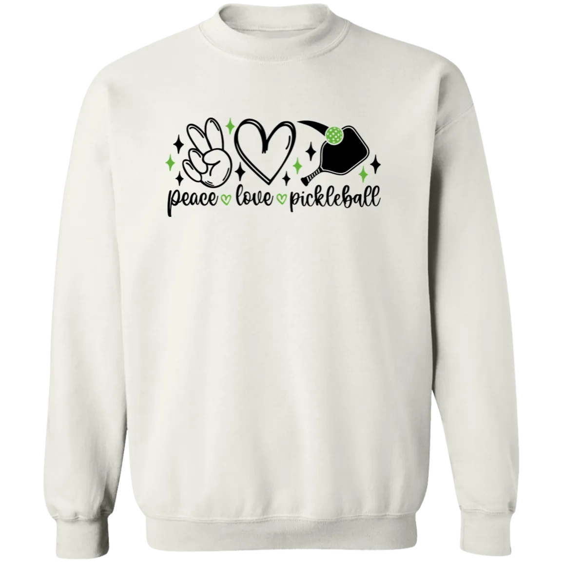 Peace Love Pickleball Crewneck Pullover Sweatshirt
