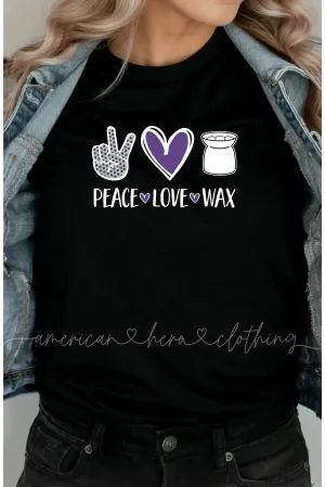 Peace Love Wax (No Plug) Tee