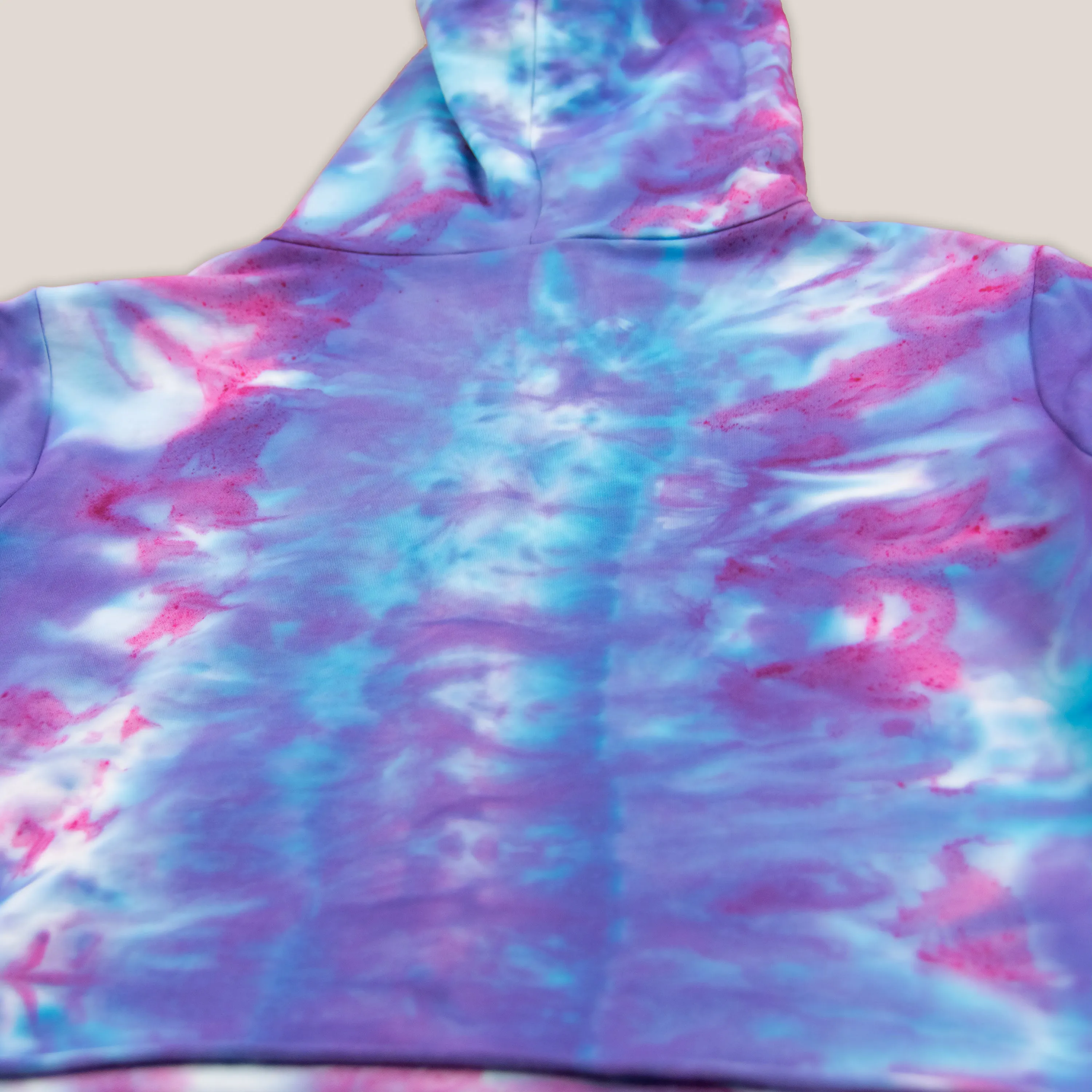 Pearl Essence Tie Dye Hoodie Crop Top