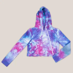 Pearl Essence Tie Dye Hoodie Crop Top