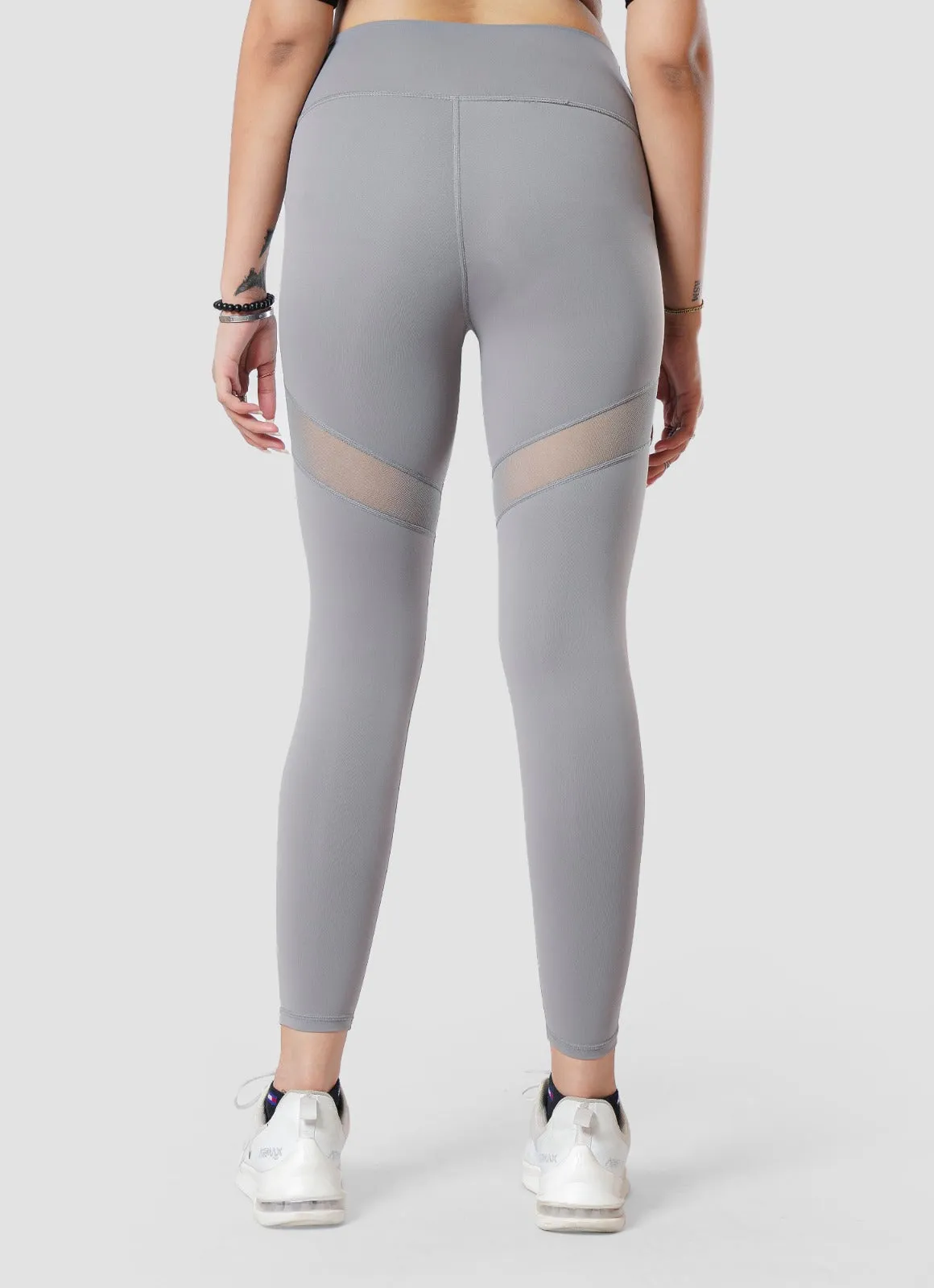 Performance Mesh Leggings - Gray