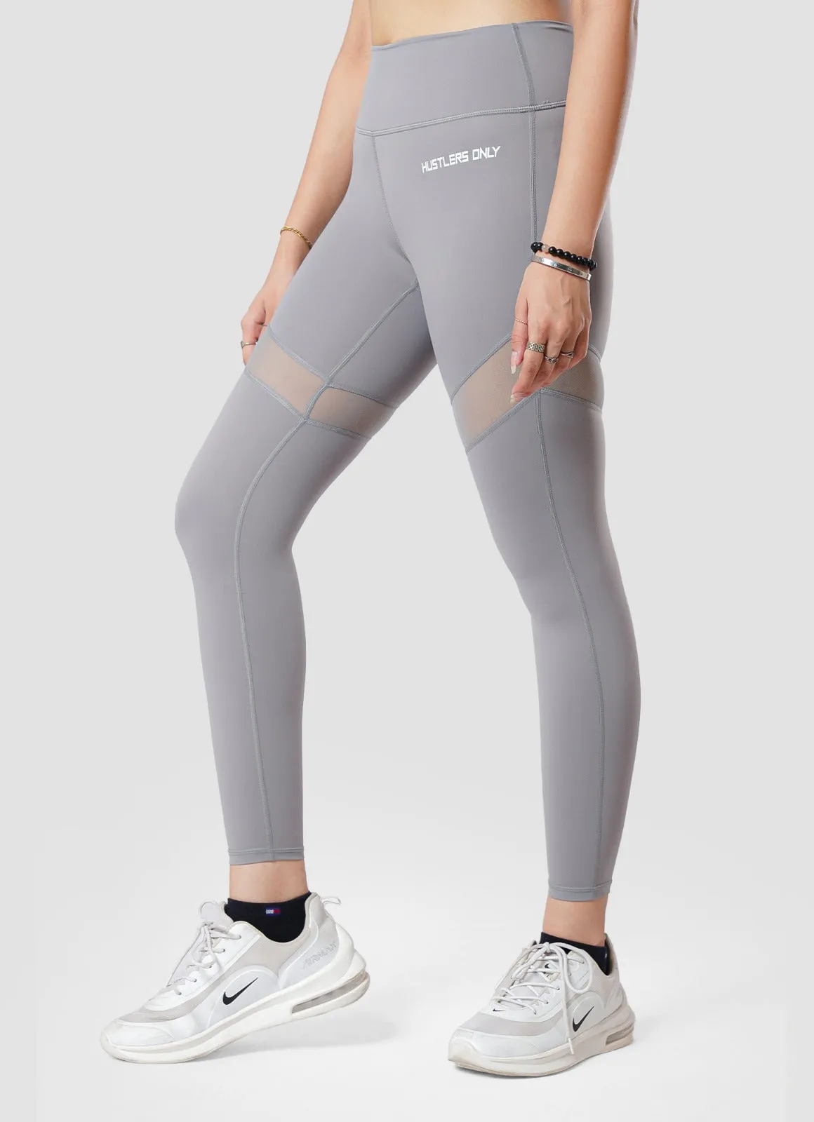 Performance Mesh Leggings - Gray