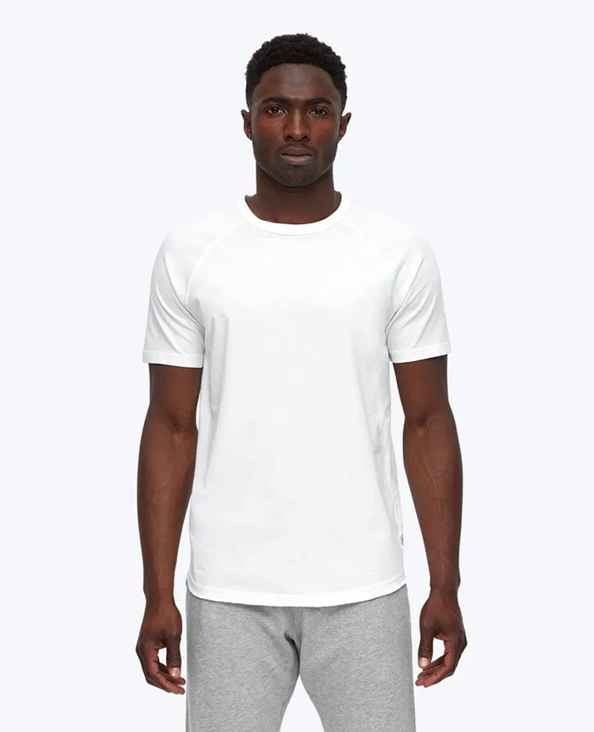 Pima Jersey Raglan T-shirt White