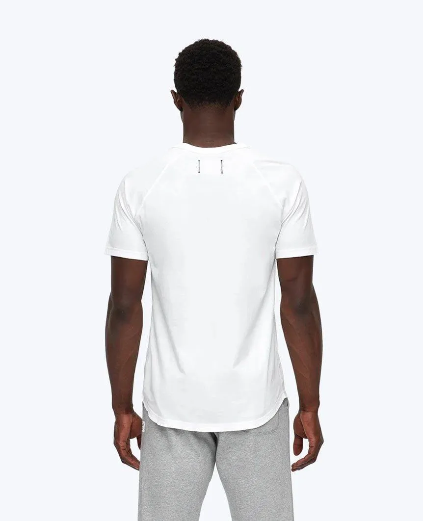 Pima Jersey Raglan T-shirt White