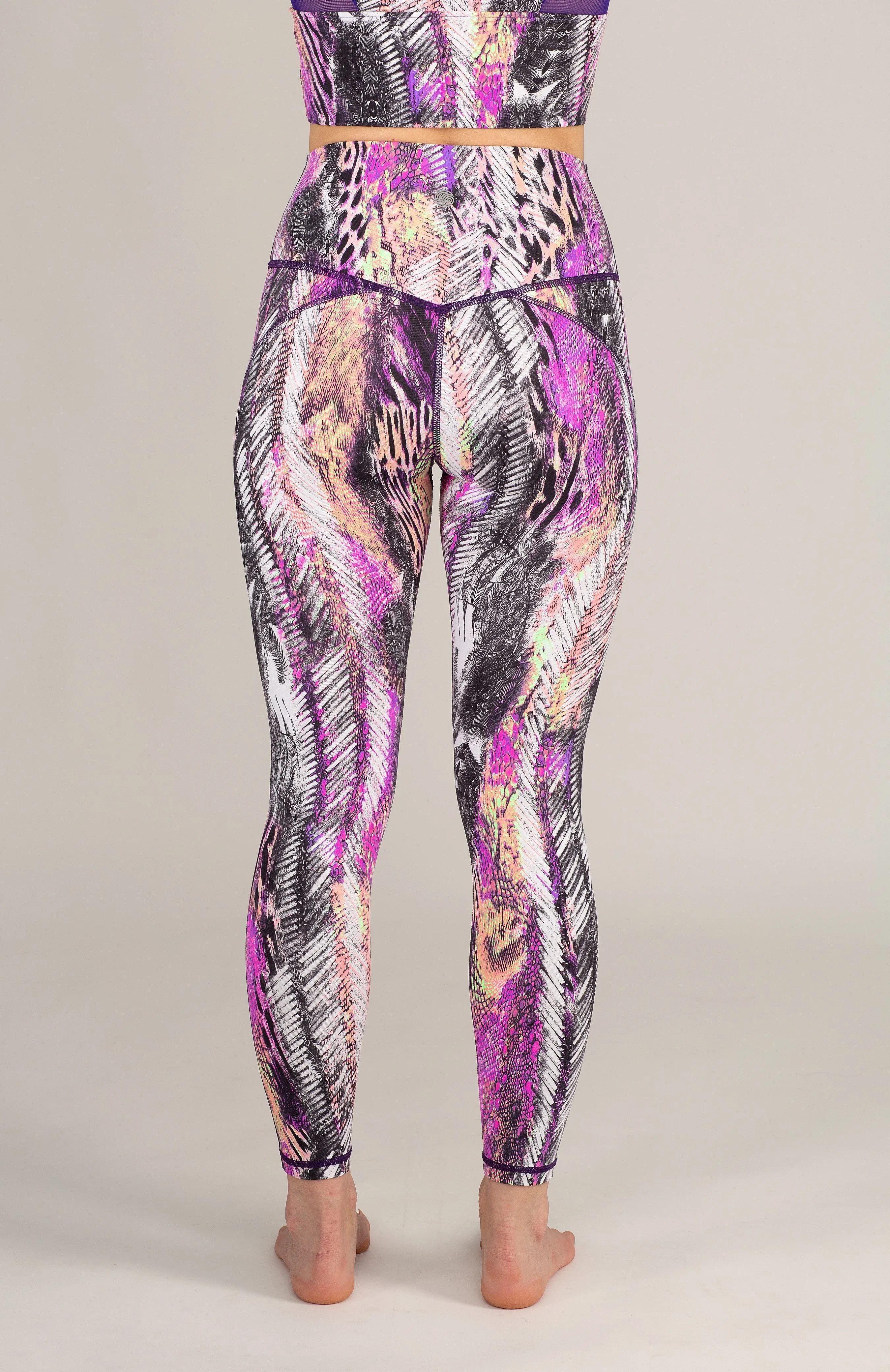 Pink and Purple Leggings High-Waisted