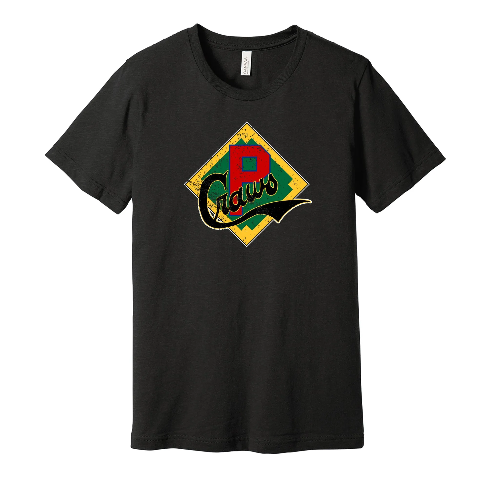 Pittsburgh Crawfords Distressed Badge Logo Shirt - Defunct Baseball Team - Celebrate Black Heritage and History - Hyper Than Hype