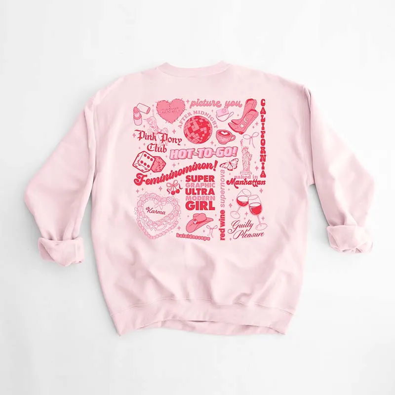 Pop Star Grid Crewneck Sweatshirt