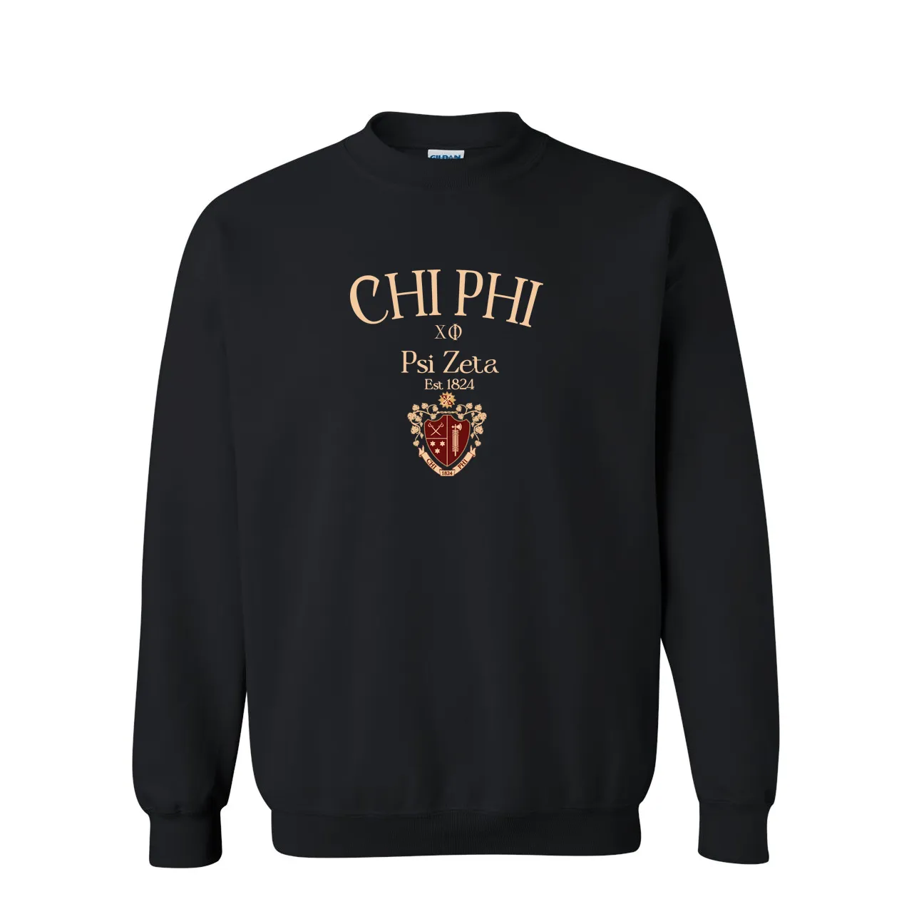 Preorder UTD Chi Phi Crest Embroidered Sweatshirts Spring 2025