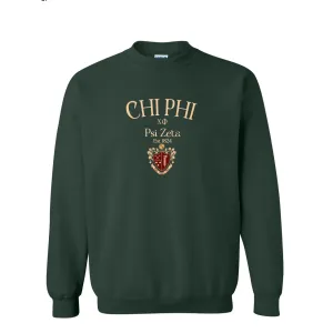 Preorder UTD Chi Phi Crest Embroidered Sweatshirts Spring 2025