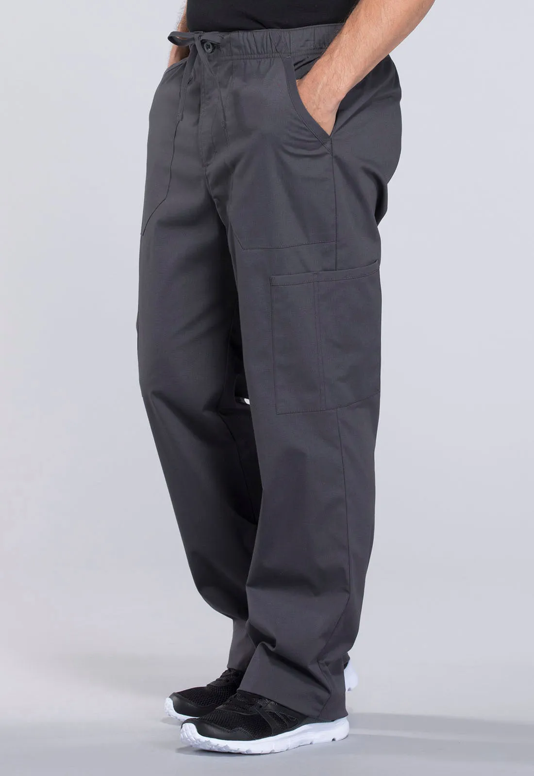 Professionals WW190 Men's Tapered Leg Fly Front Cargo Pants Pewter