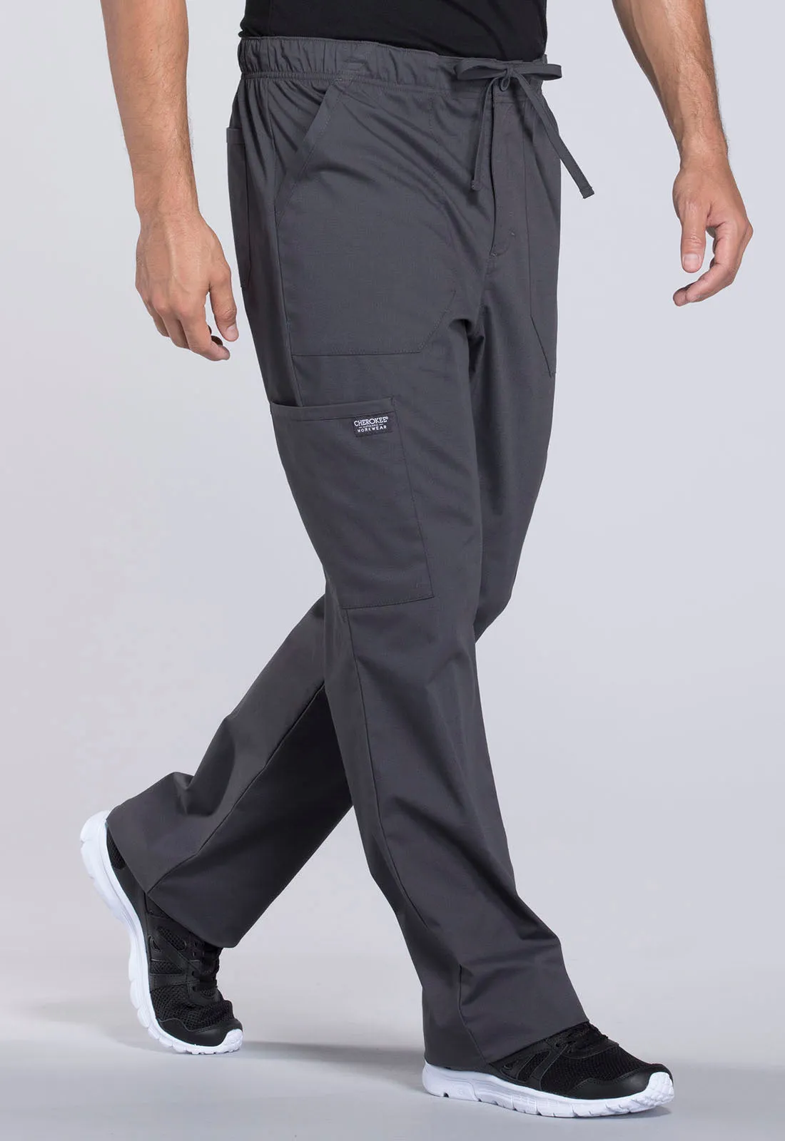 Professionals WW190 Men's Tapered Leg Fly Front Cargo Pants Pewter