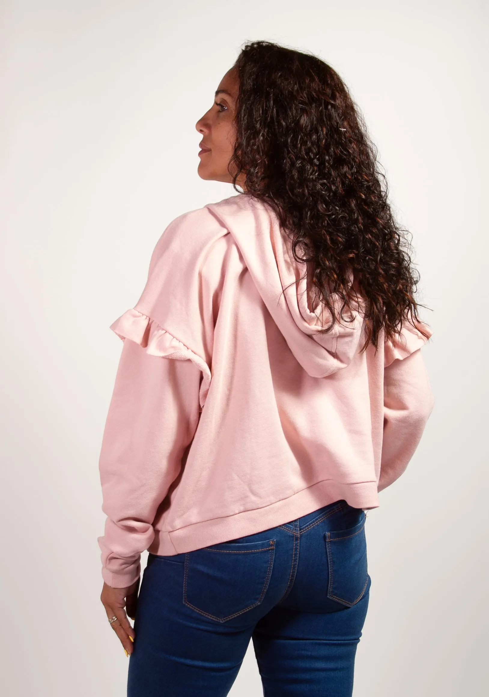 Pullover Hoodie Ruffle Sweatshirt