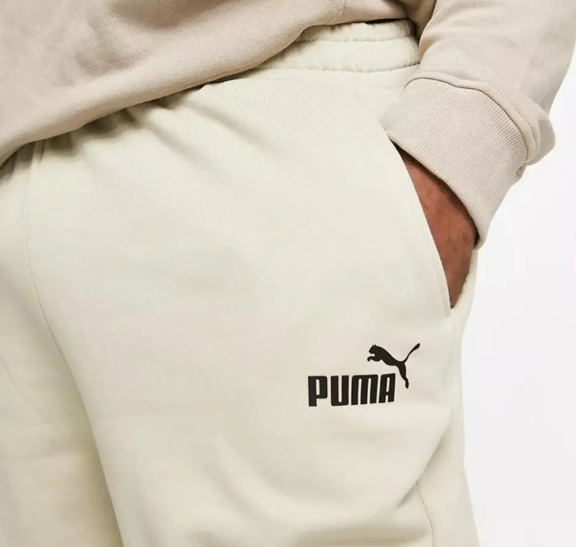 Puma Mens Putty Green Small Logo Trackies Size Large (New)