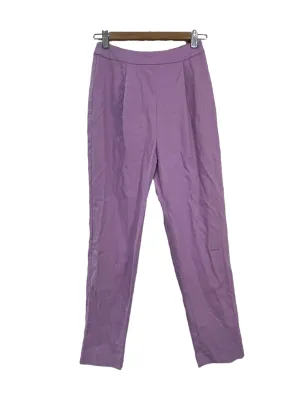 Purple High Waist Cigarette Tapered Pants