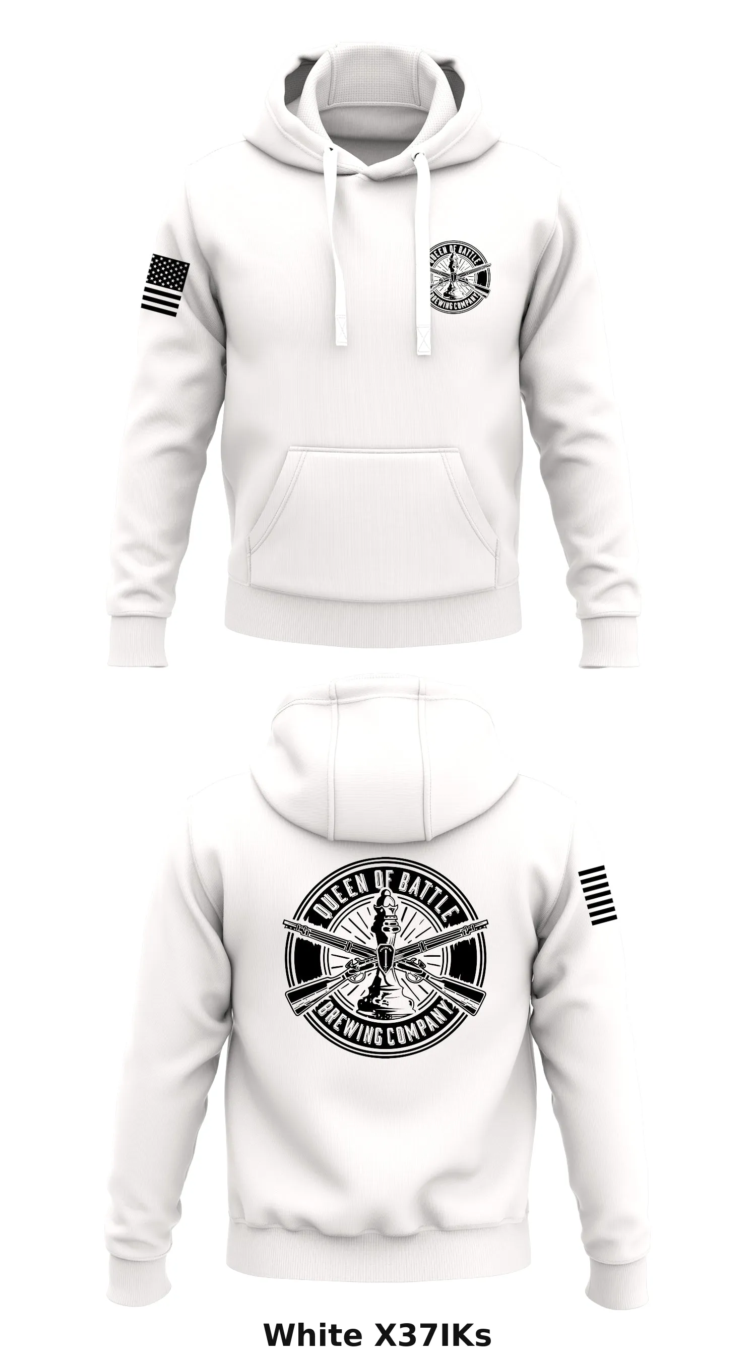 Queen of Battle Brewing Company Store 1  Core Men's Hooded Performance Sweatshirt - X37IKs