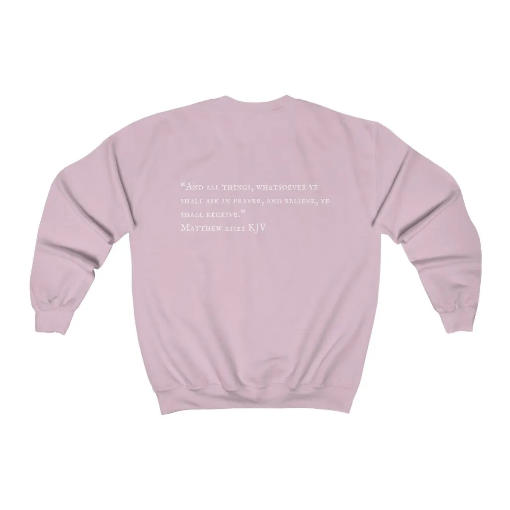 "PRAYED UP BLACK QUEEN" Crewneck (White writing)