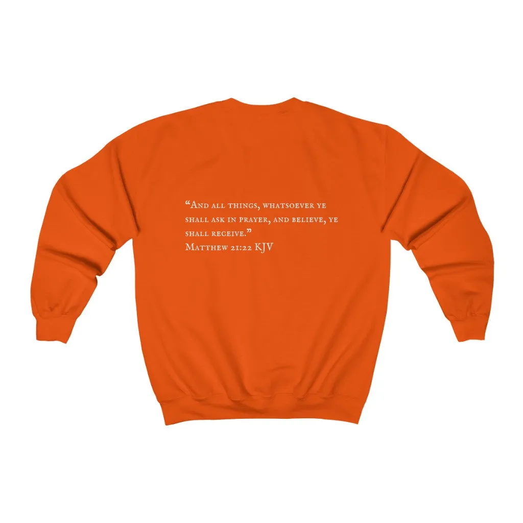 "PRAYED UP VEGAN" Crewneck  (White writing)