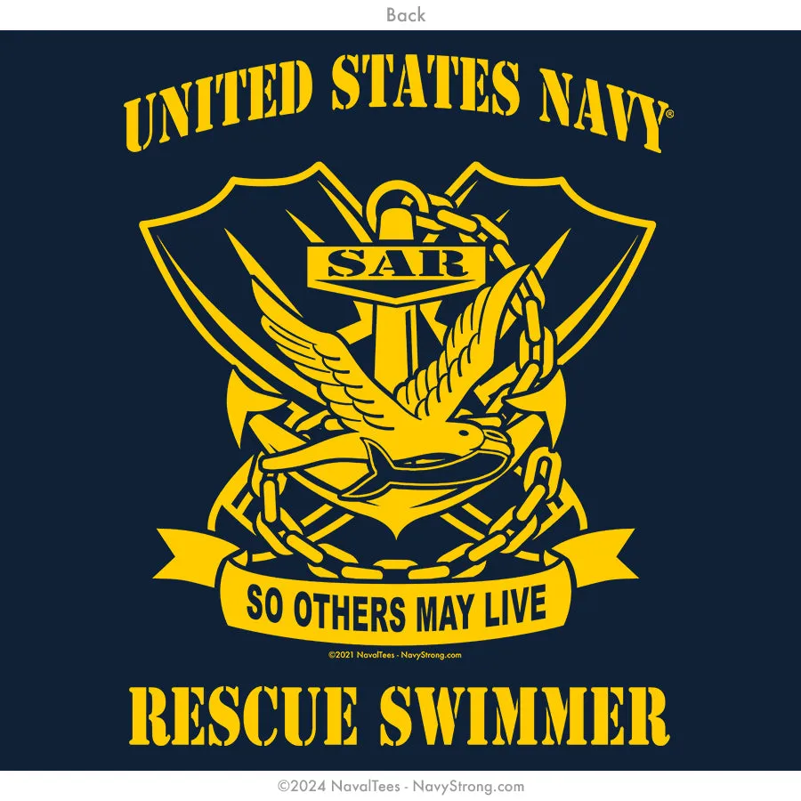 "Rescue Swimmer" Hooded Sweatshirt | Navy