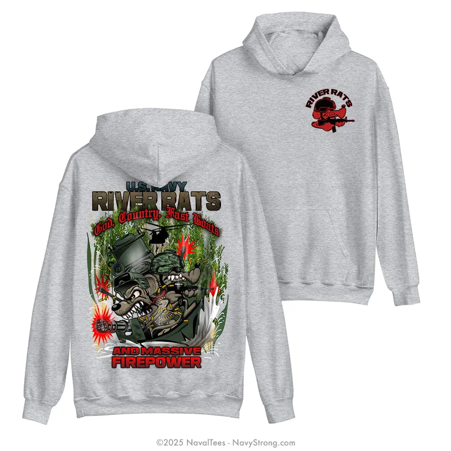 "River Rats" Hooded Sweatshirt | Grey