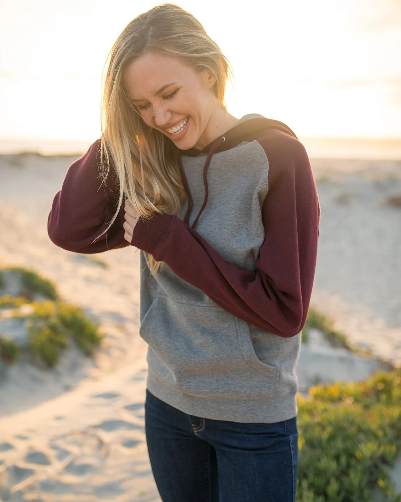 Raglan Hooded Sweatshirt