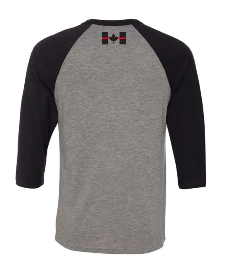 Raglan Thin Red Line (Grey/Black)
