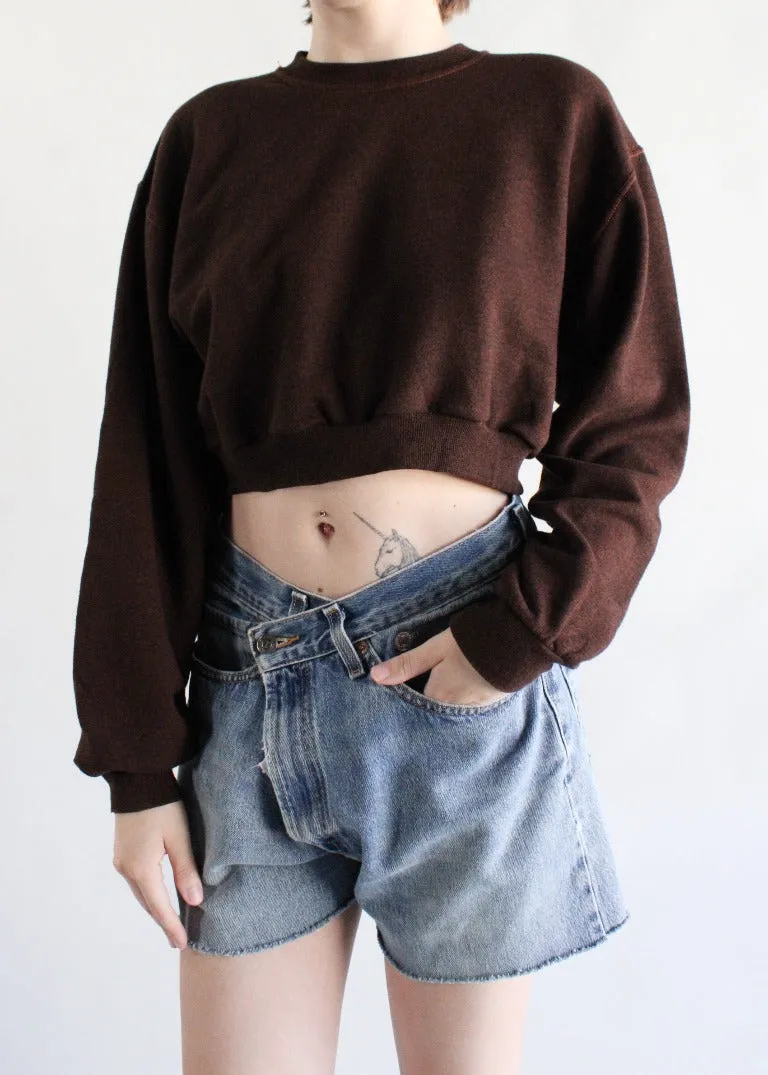 RCYCLD Cropped Fitted Sweatshirt