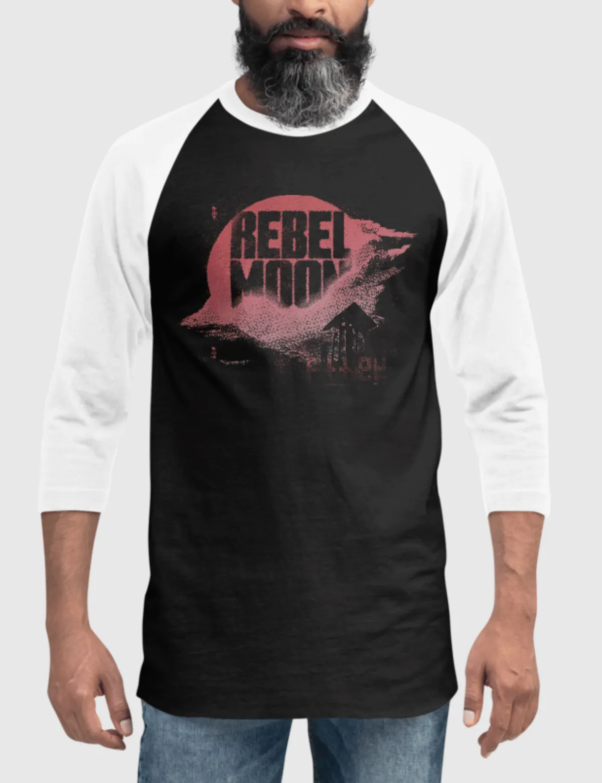 Rebel Moon Logo Raglan Shirt [Black/White]